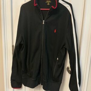 Polo by Ralph Lauren Black Jacket with Red Trim